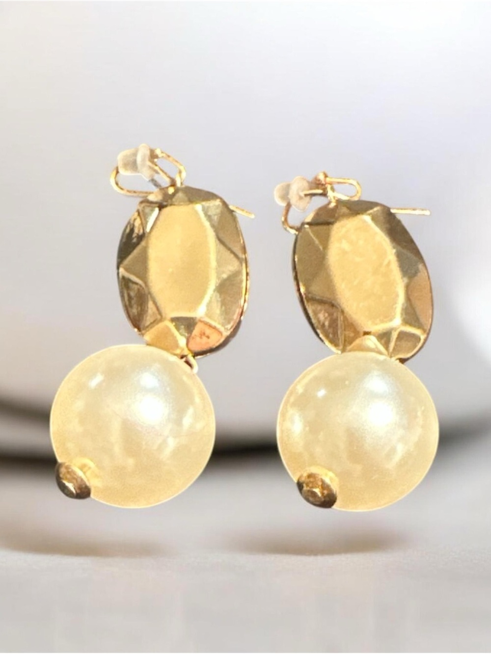 Gold Drop Pearl Earrings - Women Jewelry
407